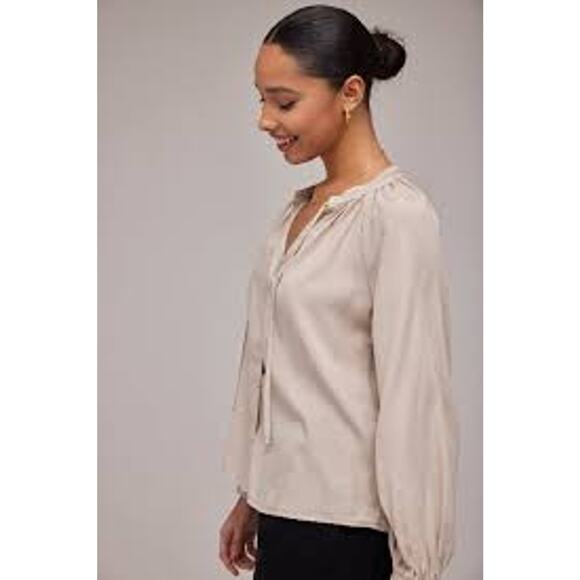 Bella Dahl Raglan Full Sleeve Button Down B4995-F16-303 Tan High Desert Large L - Picture 3 of 5